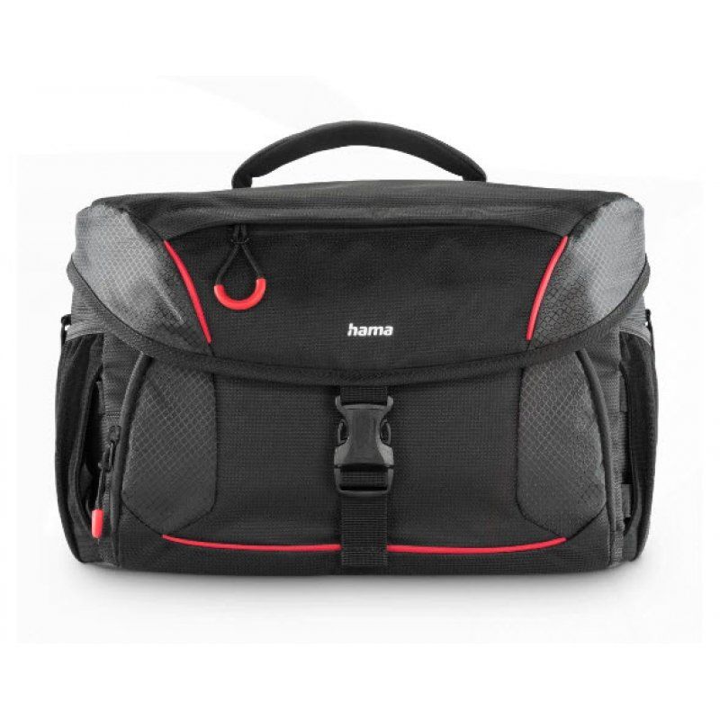 Hama Phoenix 170 Camera Bag, Multiple Pockets, Trolley Strap, Rain Protection Hood, Tripod Holders, Black, 36 x 22 x 23