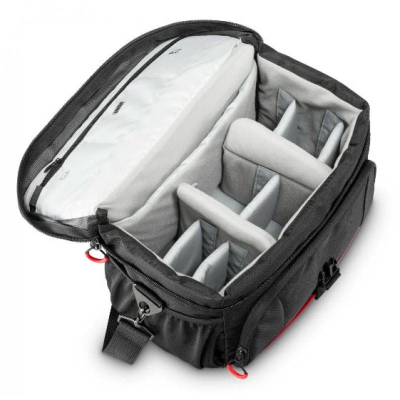 Hama Phoenix 170 Camera Bag, Multiple Pockets, Trolley Strap, Rain Protection Hood, Tripod Holders, Black, 36 x 22 x 23