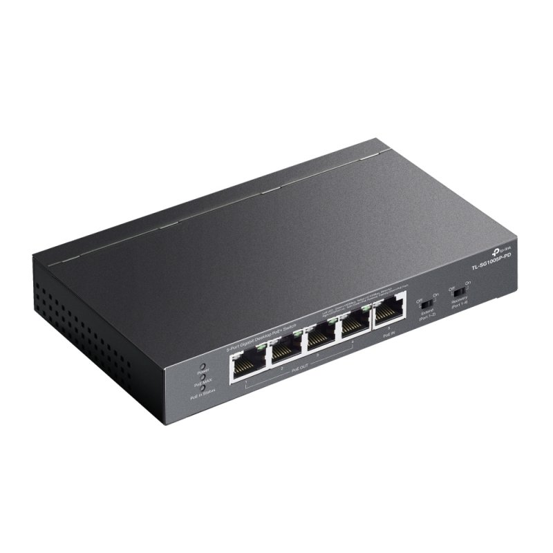 TP-Link TL-SG1005P-PD commutateur réseau Gigabit Ethernet (10/100/1000) Connexion Ethernet, supportant l'alimentation