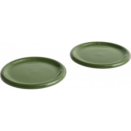 HAY - Barro Plate Ø24, set of 2 - Green