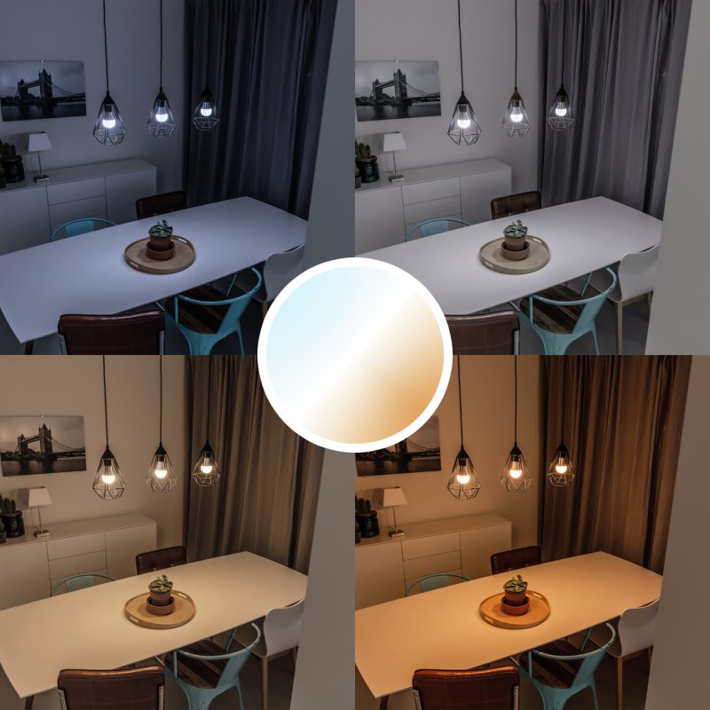 Trust E27 LED CCT WI-FI Smarte WiFi LED-Lampe, Lichtstimmung weiß, Fassung E27, von Ihrem Smartphone/Tablet zu steuern