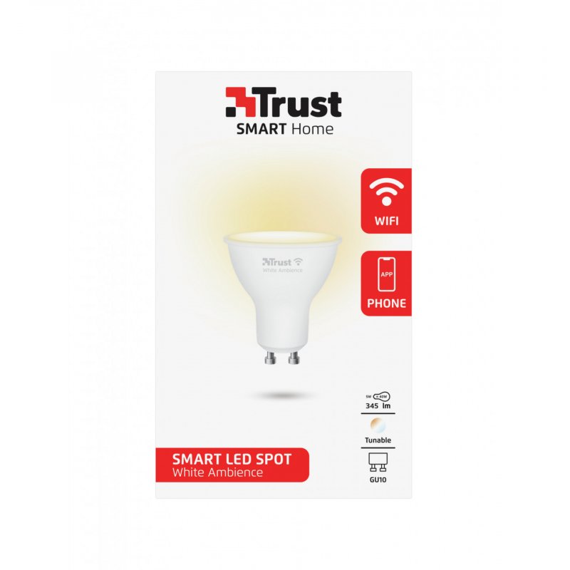 GU10 LED CCT WI-FI Smarter WiFi LED-Strahler, Lichtstimmung weiß, Fassung GU10, von Ihrem Smartphone/Tablet zu steuern
