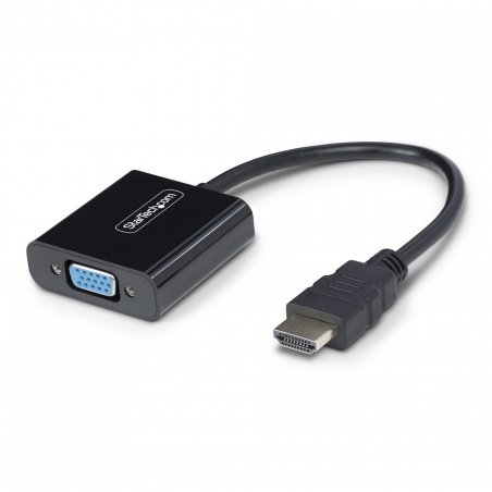 StarTech.com HDMI to VGA Adapter, Active Video Converter For Laptop/Desktop, 1920x1080 (1080p), HDMI Source to VGA