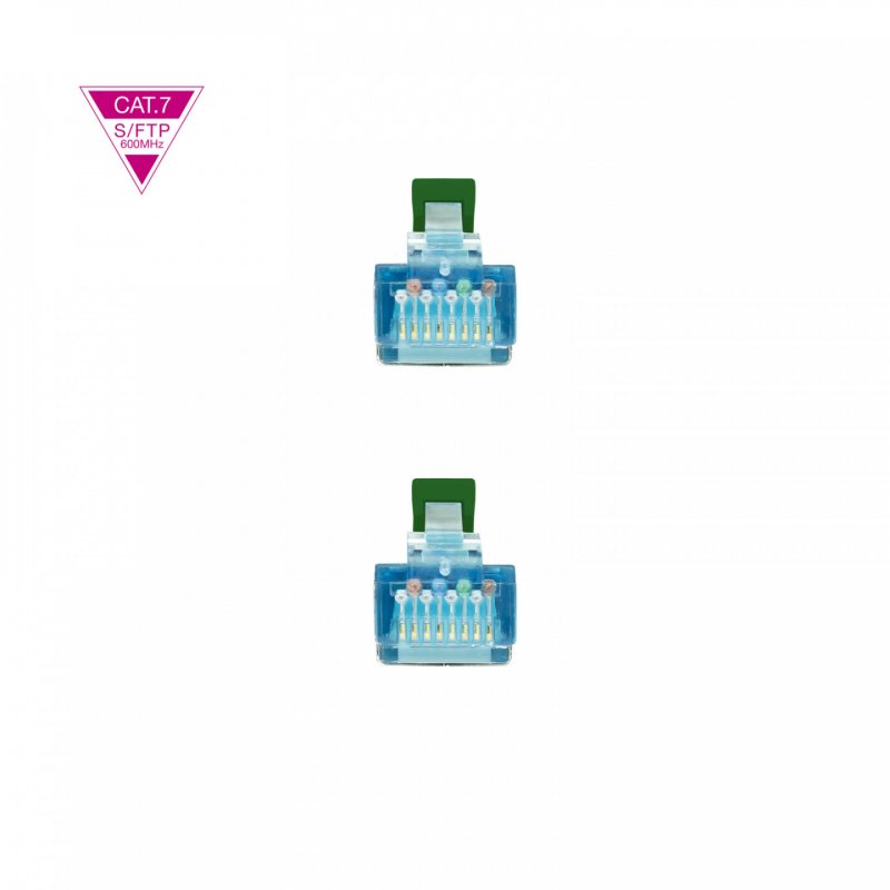 Câble/Cordon réseau RJ45 Nanocable Catégorie 7 S-FTP (S/FTP) Droit 1m (Vert)