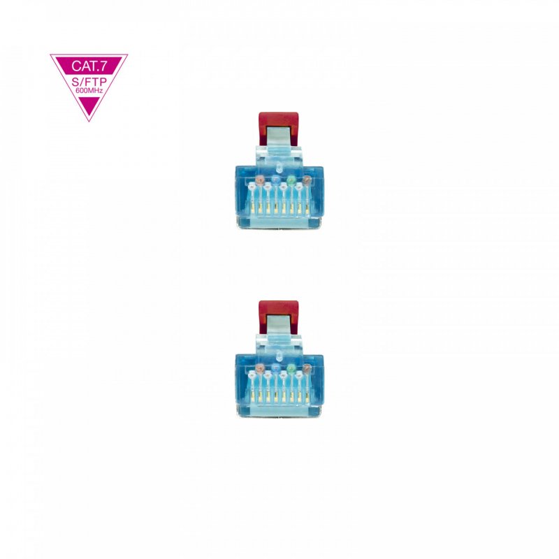 Câble/Cordon réseau RJ45 Nanocable Catégorie 7 S-FTP (S/FTP) Droit 1m (Rouge)