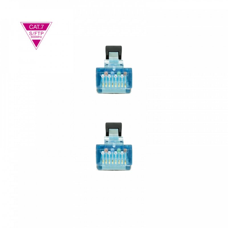 Câble/Cordon réseau RJ45 Nanocable Catégorie 7 S-FTP (S/FTP) Droit 2m (Noir)