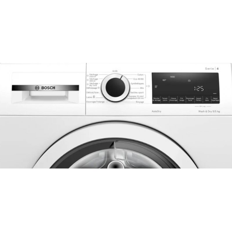 Bosch Serie 4 WNA144V0FR machine à laver avec sèche linge Pose libre Charge avant Blanc E