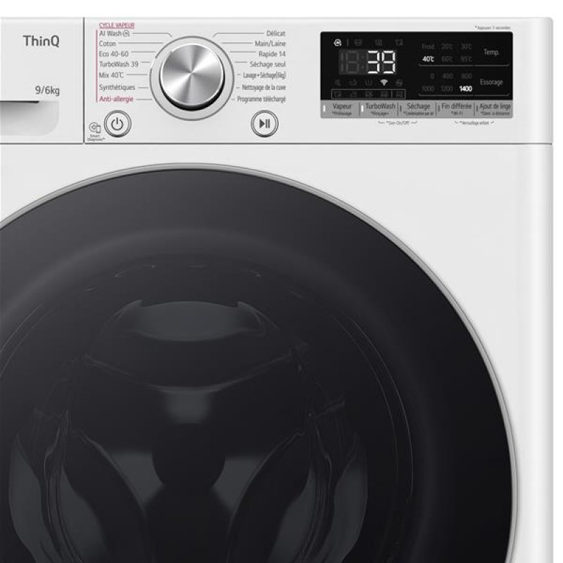 LAVE-LINGE SÉCHANT F964R71WRST 9/6KG 1400T BLANC DIRECT DRIVE