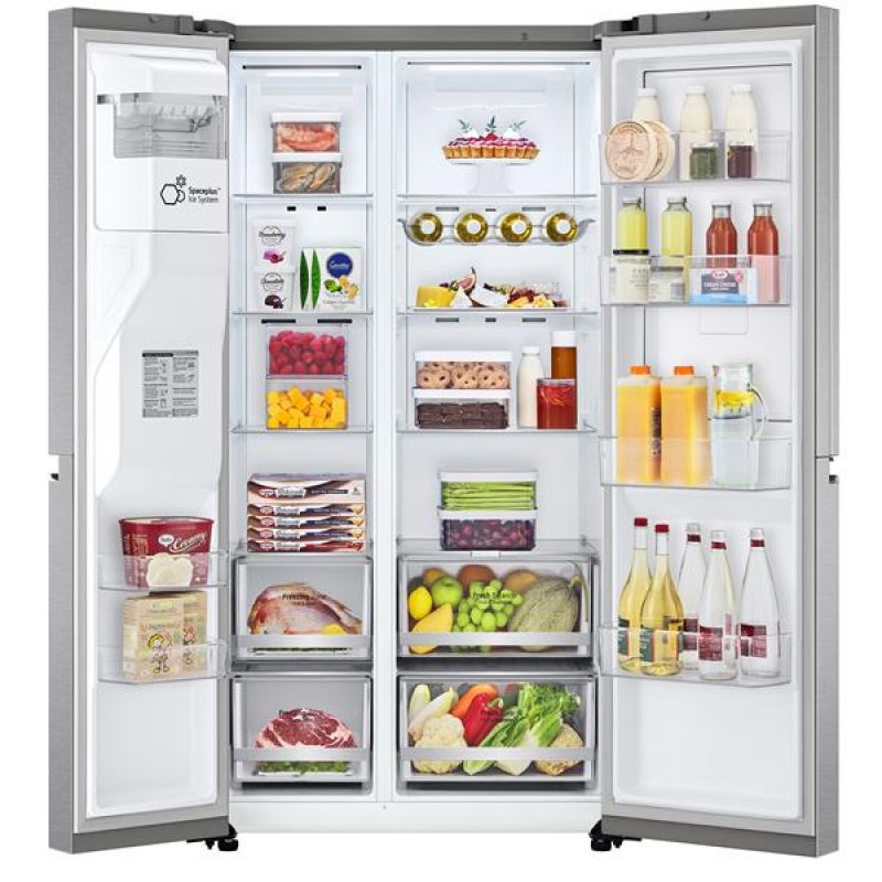 LG GSJV80MBLE side-by-side refrigerator Freestanding 635 L E Metallic