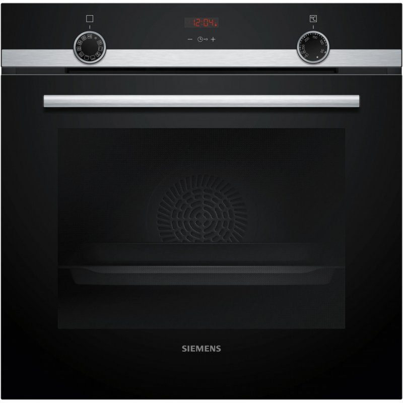 Siemens iQ300 HB554AER3F oven 71 L 3600 W A Black, Stainless steel