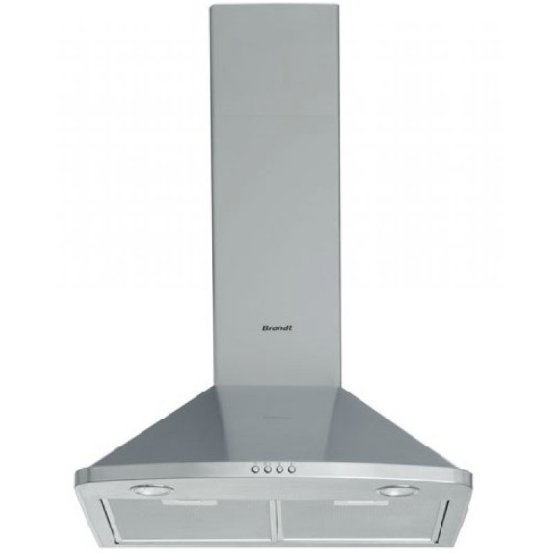 Brandt AD1046X hotte Montée au mur Argent 600 m³/h