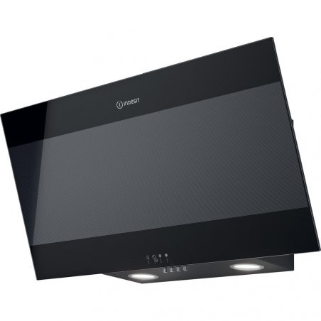 Indesit IHVP 83F LM K hotte Montée au mur Noir 647 m³/h B