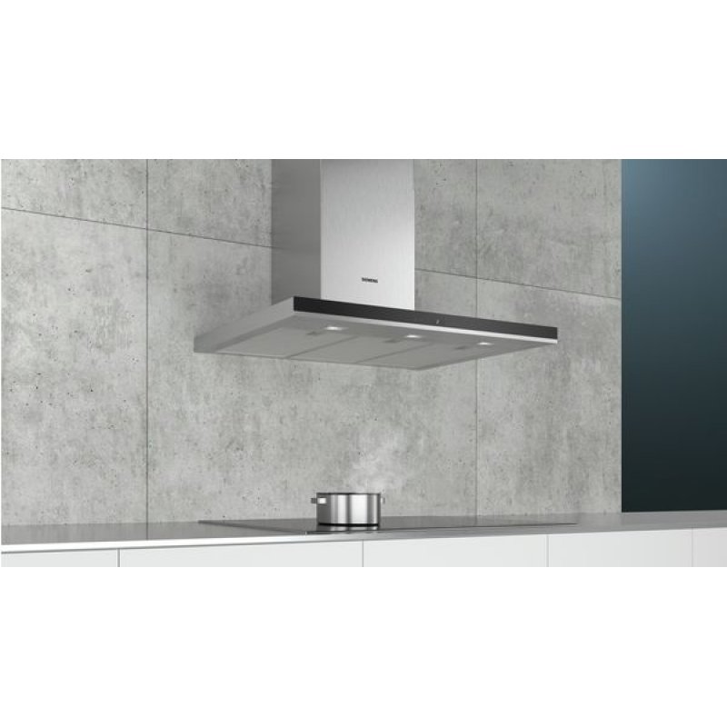 Siemens iQ500 LC97BHP50 cooker hood Wall-mounted Metallic 718 m³/h A