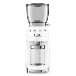 Smeg CGF11WHEU appareil à moudre le café 150 W Transparent, Blanc