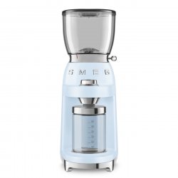 Smeg CGF11PBEU appareil à moudre le café 150 W Bleu, Transparent