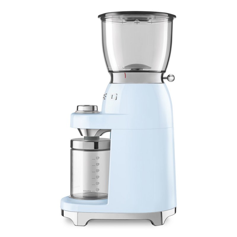 Smeg CGF11PBEU coffee grinder 150 W Blue, Transparent