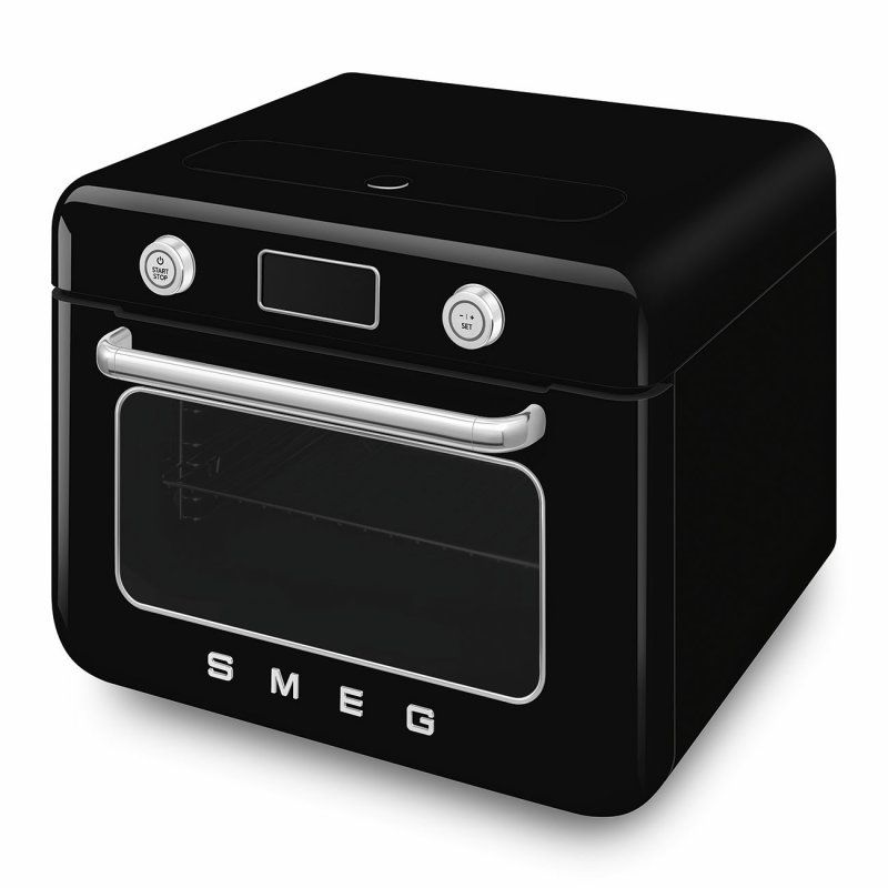 Smeg COF01BLEU steam oven Small Black, Stainless steel Buttons, Rotary