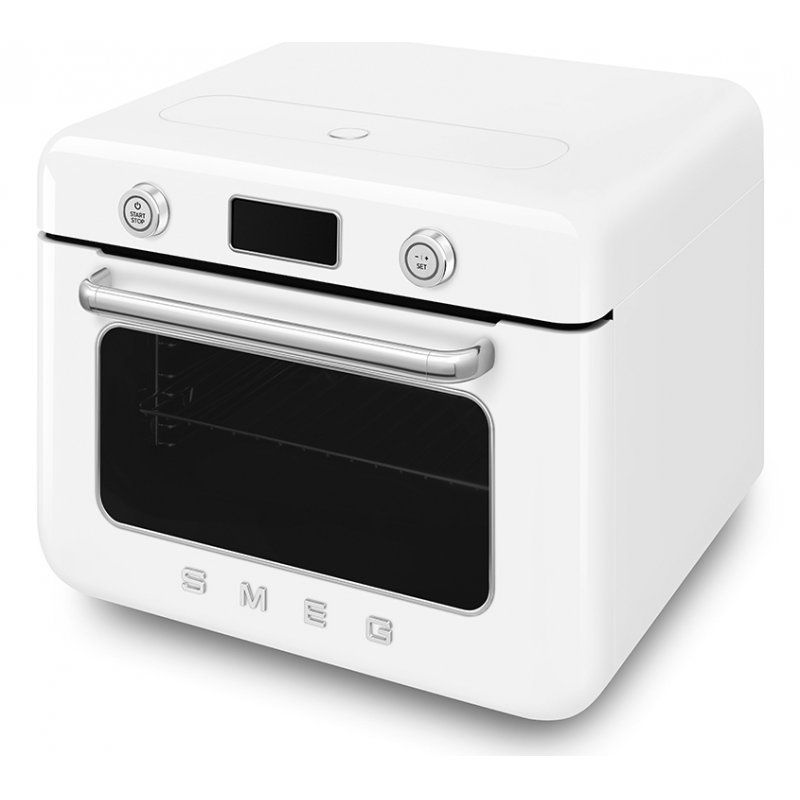 Smeg COF01WHEU four à vapeur Petit Acier inoxydable, Blanc Boutons, Rotatif