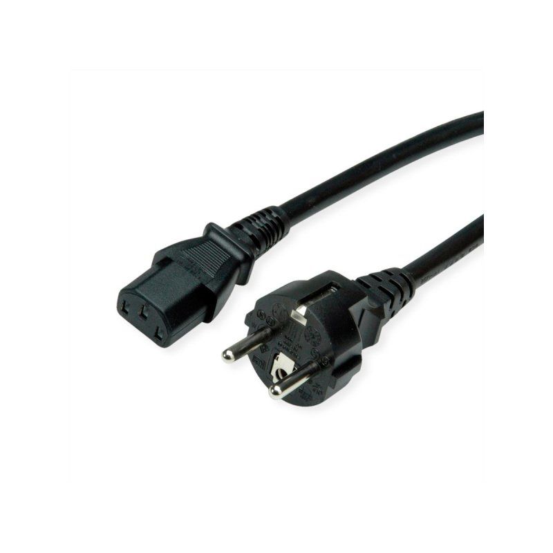 ROLINE 19.08.1024 power cable Black 1.8 m CEE 7/7 C13 coupler