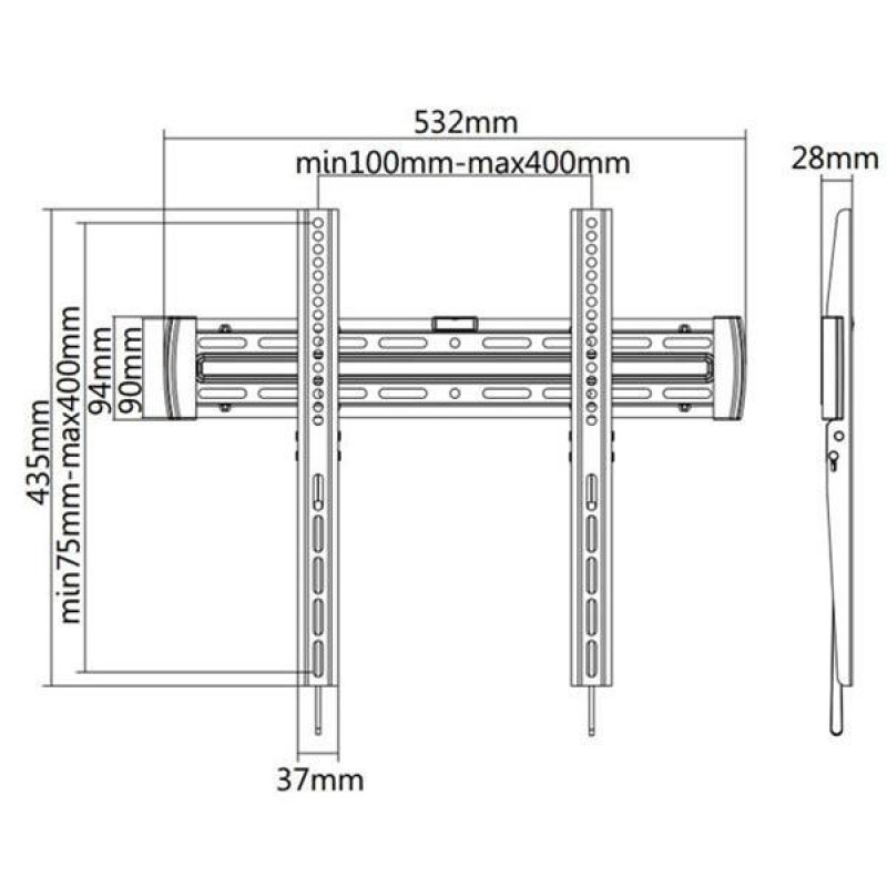 Support mural fixe C3255