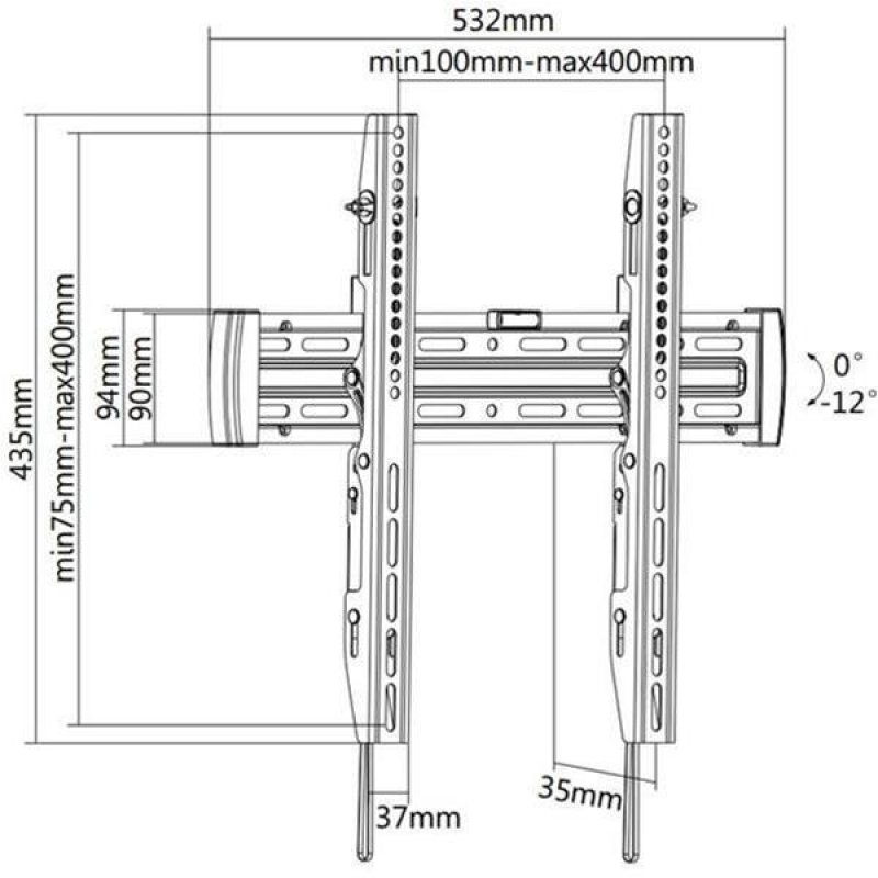 Support mural inclinable T3255