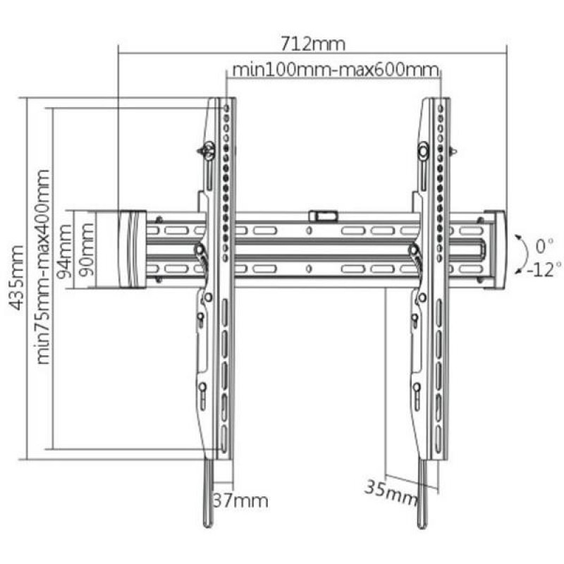 Support mural inclinable T4070