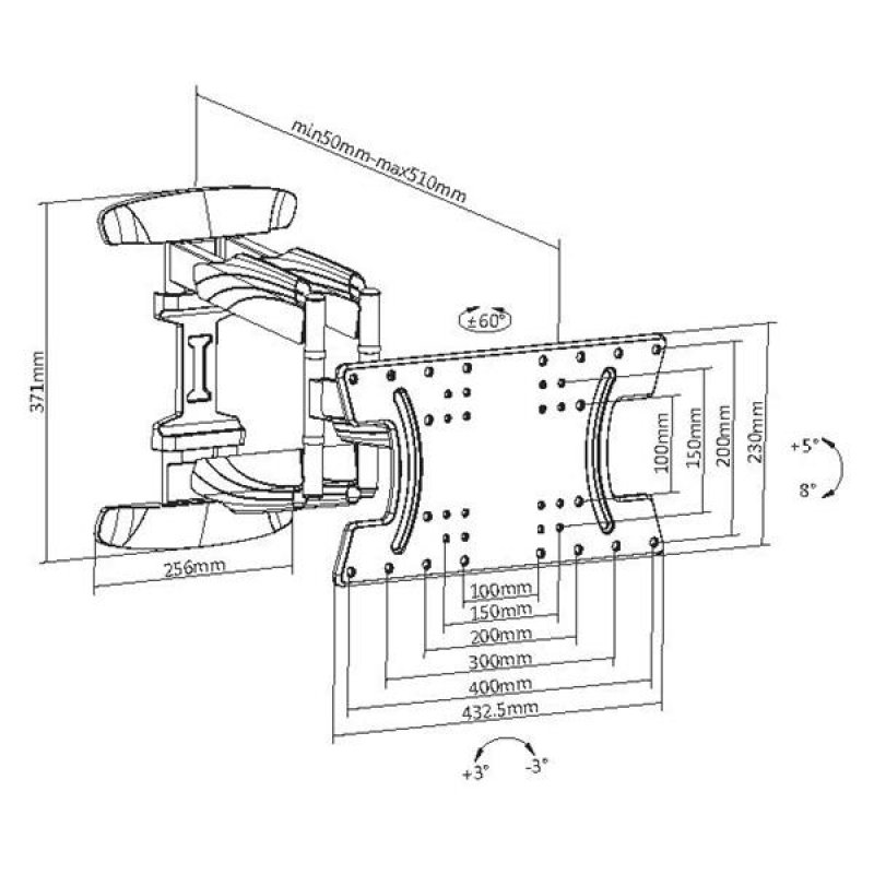 Support mural orientable H3265-6A