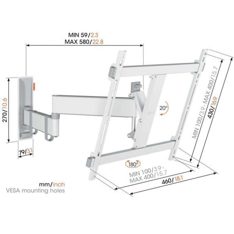 Support mural - TVM3445W