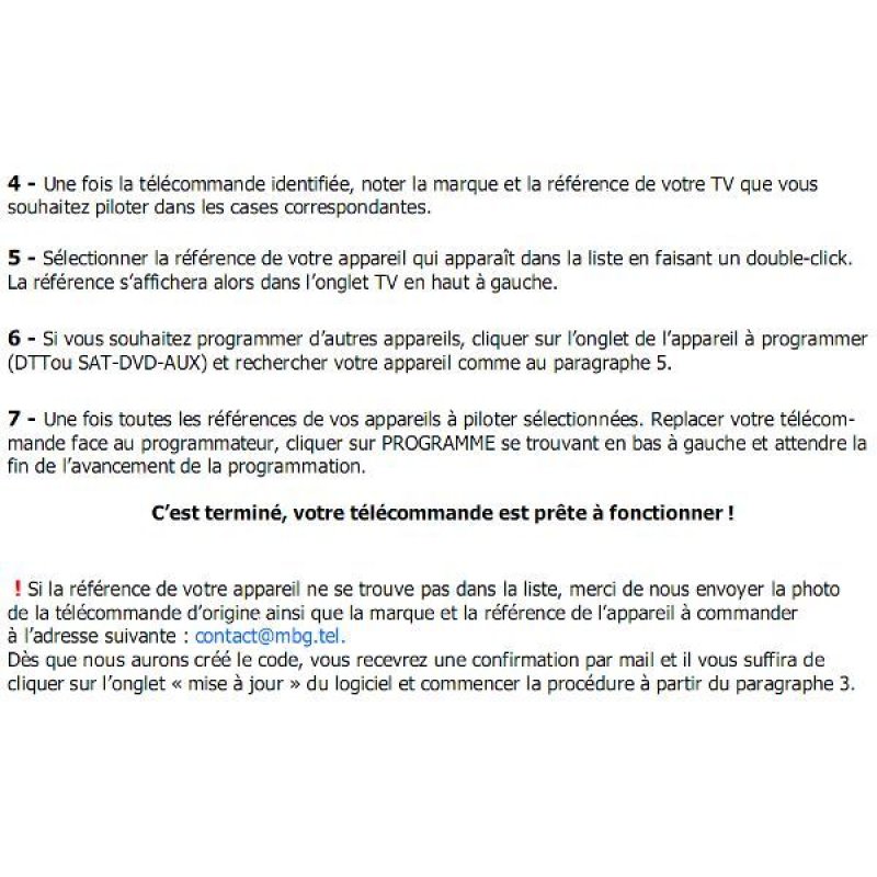 Superior Electronics Superior Slim télécommande TV Appuyez sur les boutons