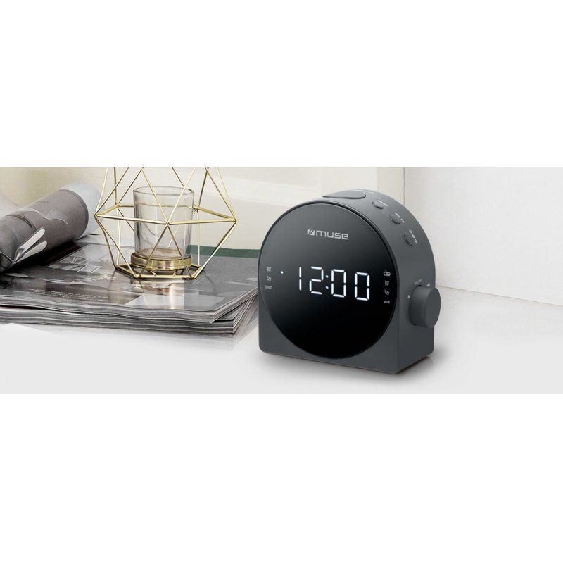 Muse M-185 CR Radio portable Horloge Numérique Noir