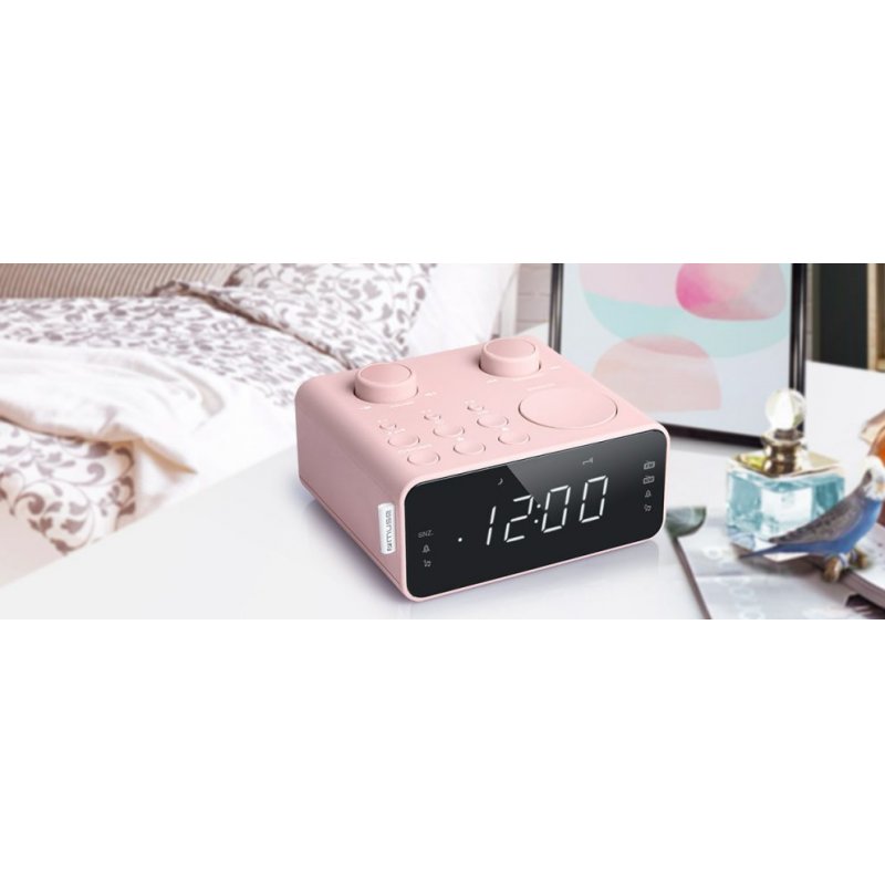 Muse M-17CPK radio Clock Analog & digital Pink