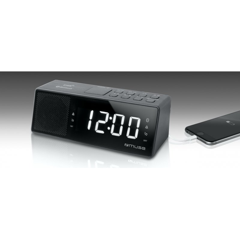 Muse M-172 BT Horloge Numérique Noir