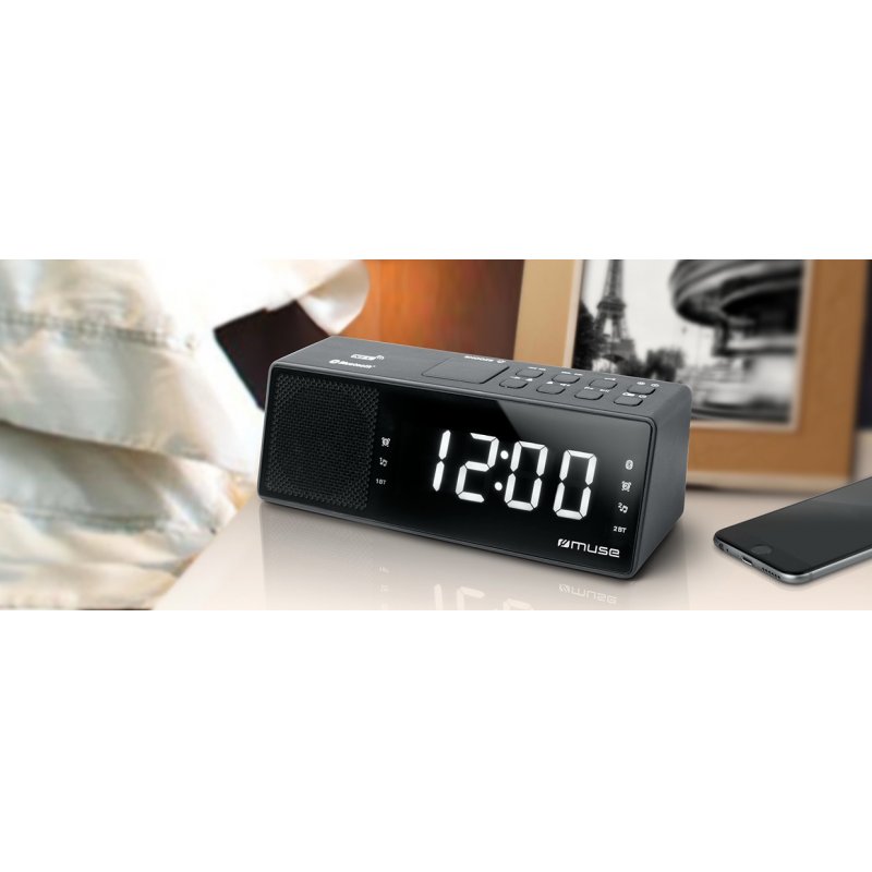 Muse M-172 BT Horloge Numérique Noir