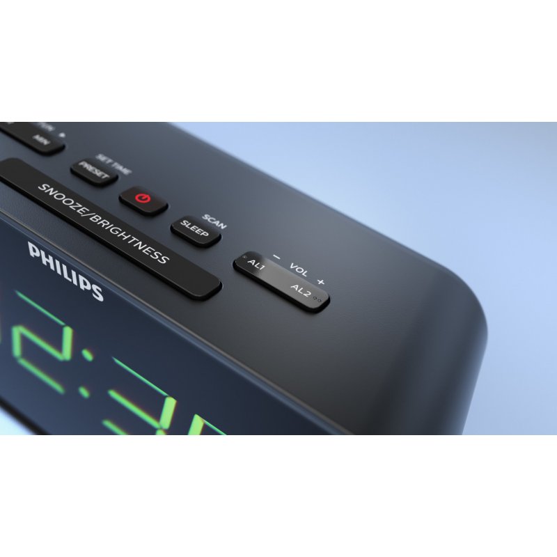 Philips TAR3306/12 réveille-matin Réveil numérique Noir