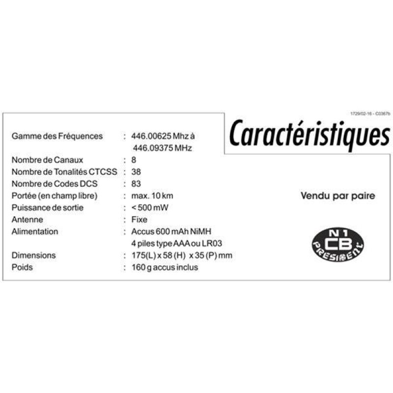 Talkie-Walkie - TXMS700