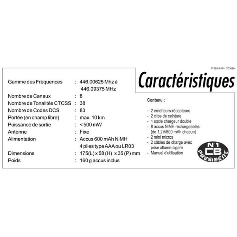 Talkie-Walkie - TXMS770