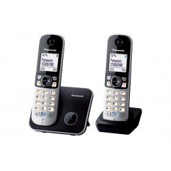 Panasonic KX-TG6812FRB téléphone Téléphone DECT Identification de l'appelant Noir, Argent