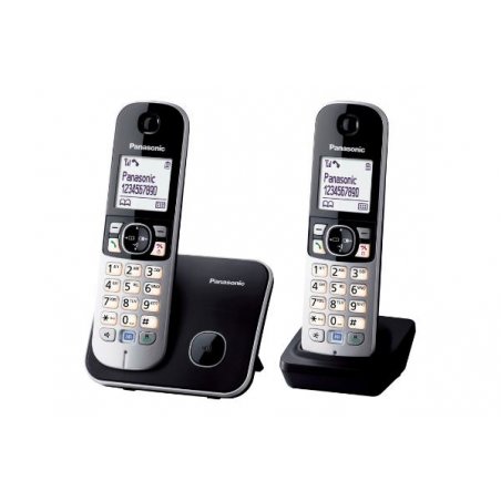 Panasonic KX-TG6812FRB telephone DECT telephone Caller ID Black, Silver