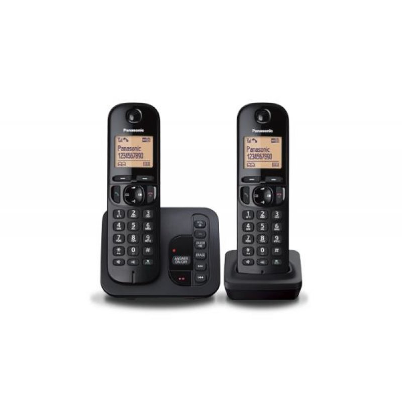 Panasonic KX-TGC222 Téléphone DECT Identification de l'appelant Noir