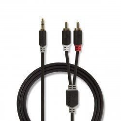 Nedis CABW22200AT30 audio cable 3 m 3.5mm 2 x RCA Anthracite