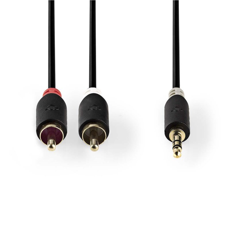 Nedis CABW22200AT30 câble audio 3 m 3,5mm 2 x RCA Anthracite