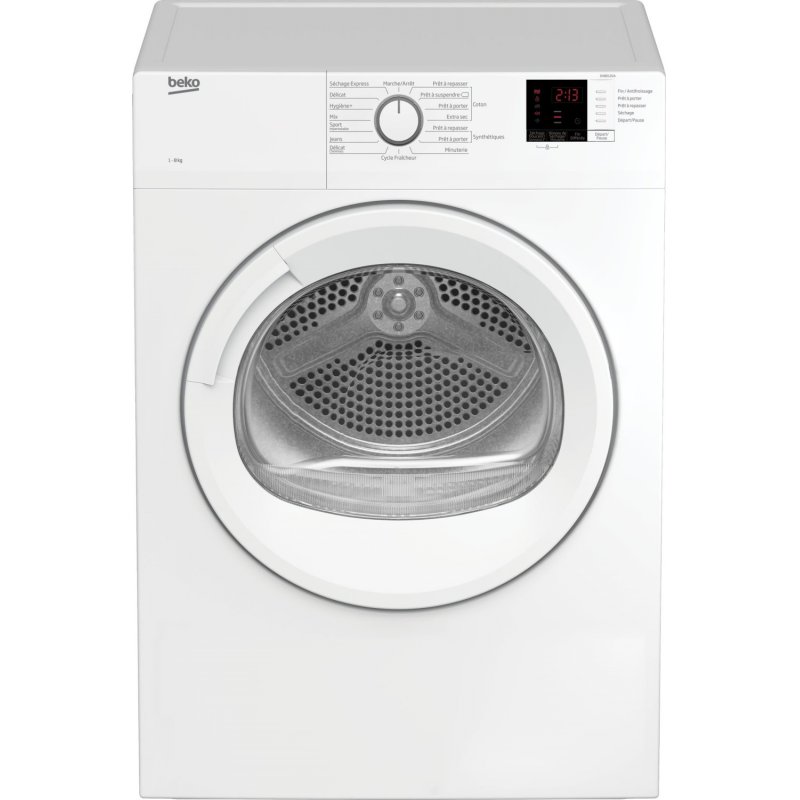 Beko DA8013PA sèche-linge Pose libre Charge avant 8 kg C Blanc