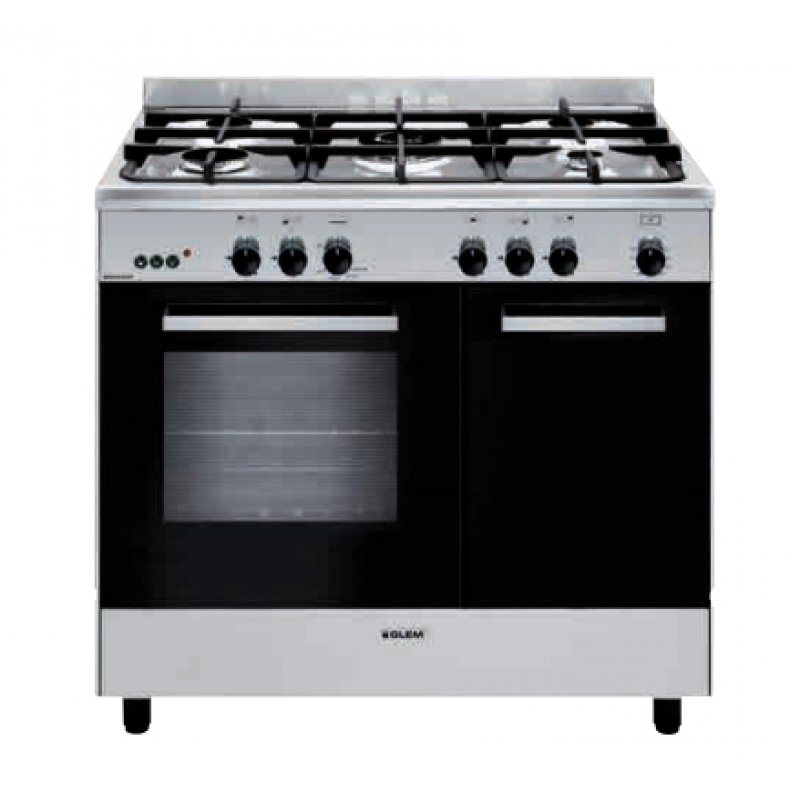Glem Gas GA960PCGIX cooker Black, Stainless steel