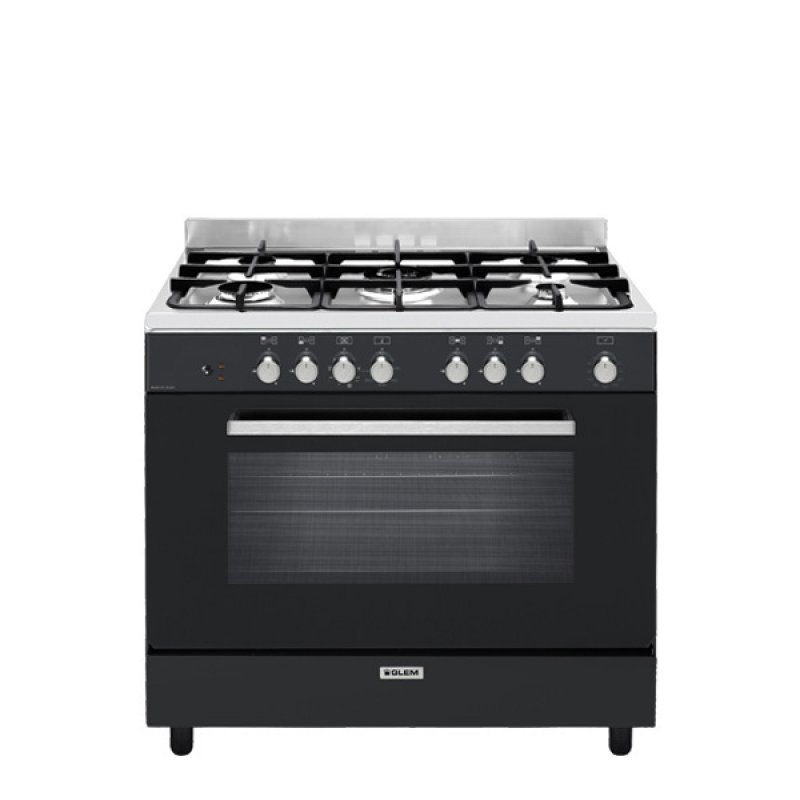 Glem Gas GE960CVBK2 four et cuisinière Gaz Noir A