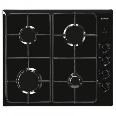 Brandt BPE6410B plaque Noir Intégré Gaz 4 zone(s)