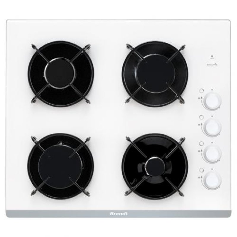Brandt BPG6413W hob White Built-in Gas 4 zone(s)