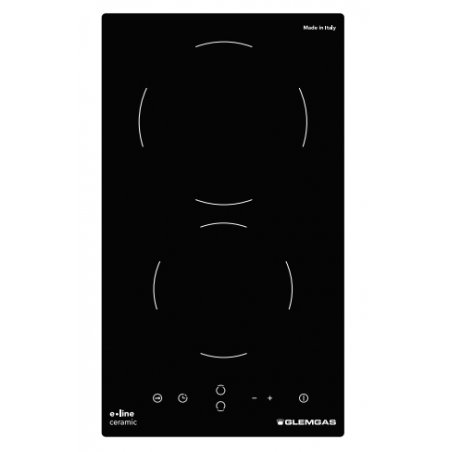 Glem Gas GTH32T hob Black Built-in Ceramic 2 zone(s)