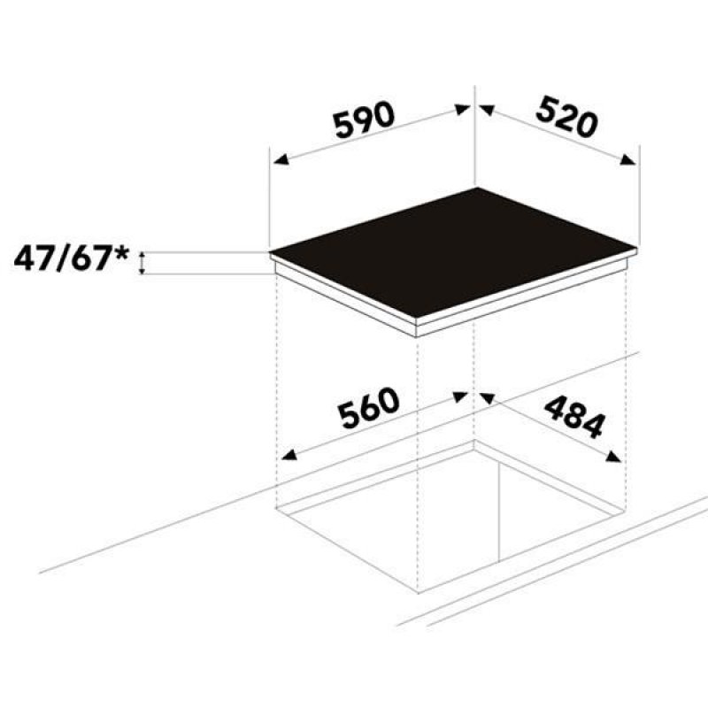 Table vitrocéramique GTH63ET