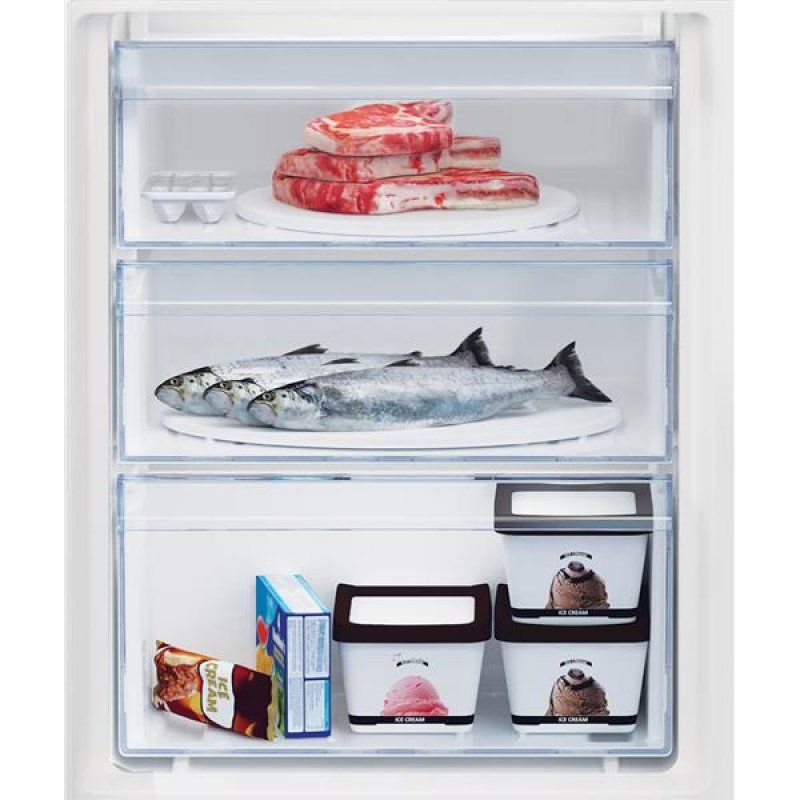 Beko BCSA285K4SNLH réfrigérateur-congélateur Intégré 271 L E Blanc