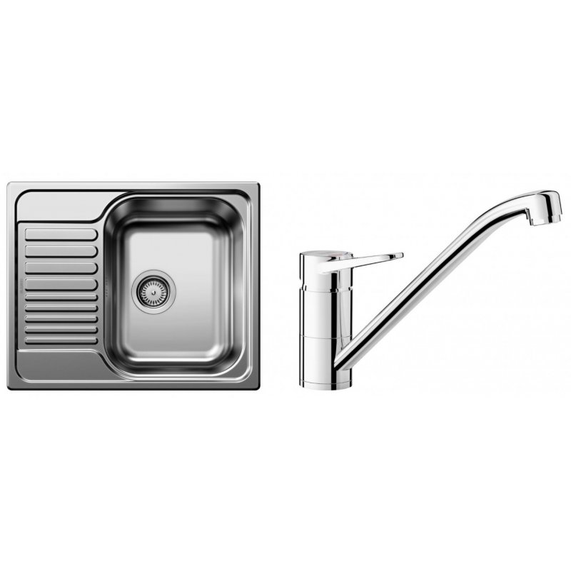 BLANCO TIPO 45 S Mini & WEGA II Evier à poser Rectangulaire Acier inoxydable